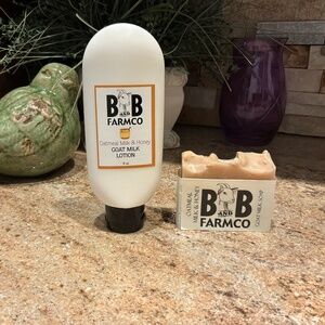 Goat milk lotion and soap set